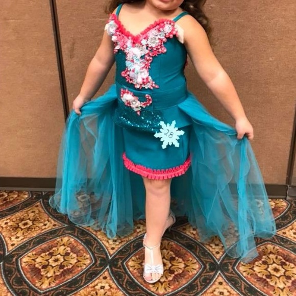 Custom made pageant dress 10-14 maybe bigger - Picture 3 of 3